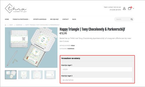 THNX Brievenbus cadeau Stap 1 Uitleg Online Design Tool