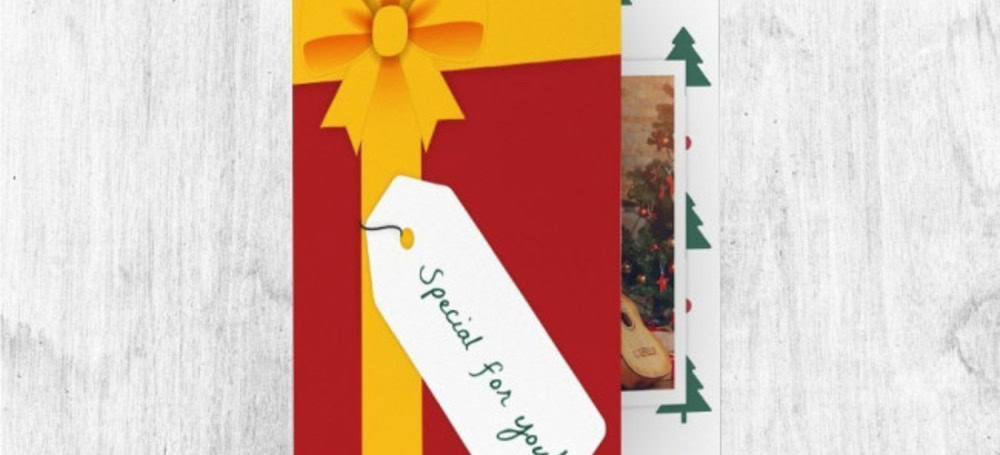 Christmas gift muziekkaart