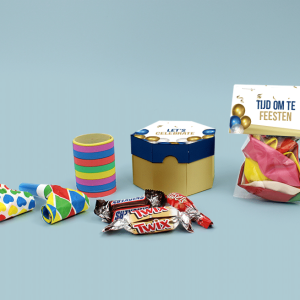 THNX Brievenbus Cadeau Verjaardag Feestpakket Celebrations Ballonnen Confetti