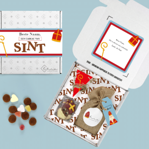 THNX Brievenbus Cadeau Sinterklaas Chocolade Snoep Pepernoten Vlaggenlijn
