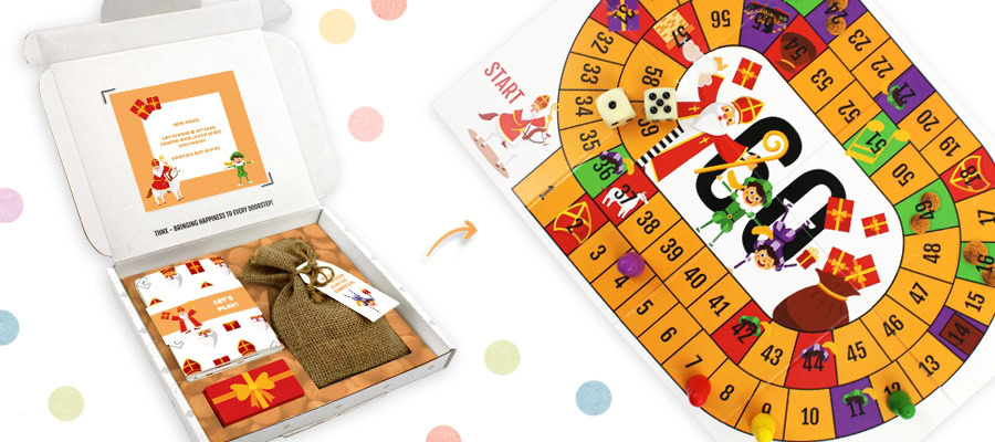 Mailbox Gift Sinterklaas Business Promotional Gift for Sinterklaas Board game Pepernoten