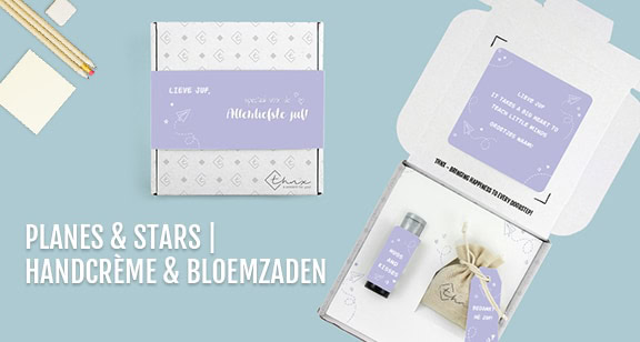 THNX Brievenbus cadeau Dag van de Leraar Planes & Stars Janzen Handcrème Bloemzaden