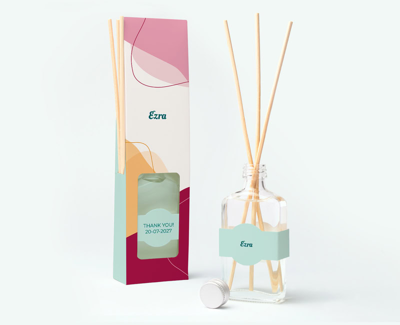 personalised fragrance sticks relaxed communion thank yous