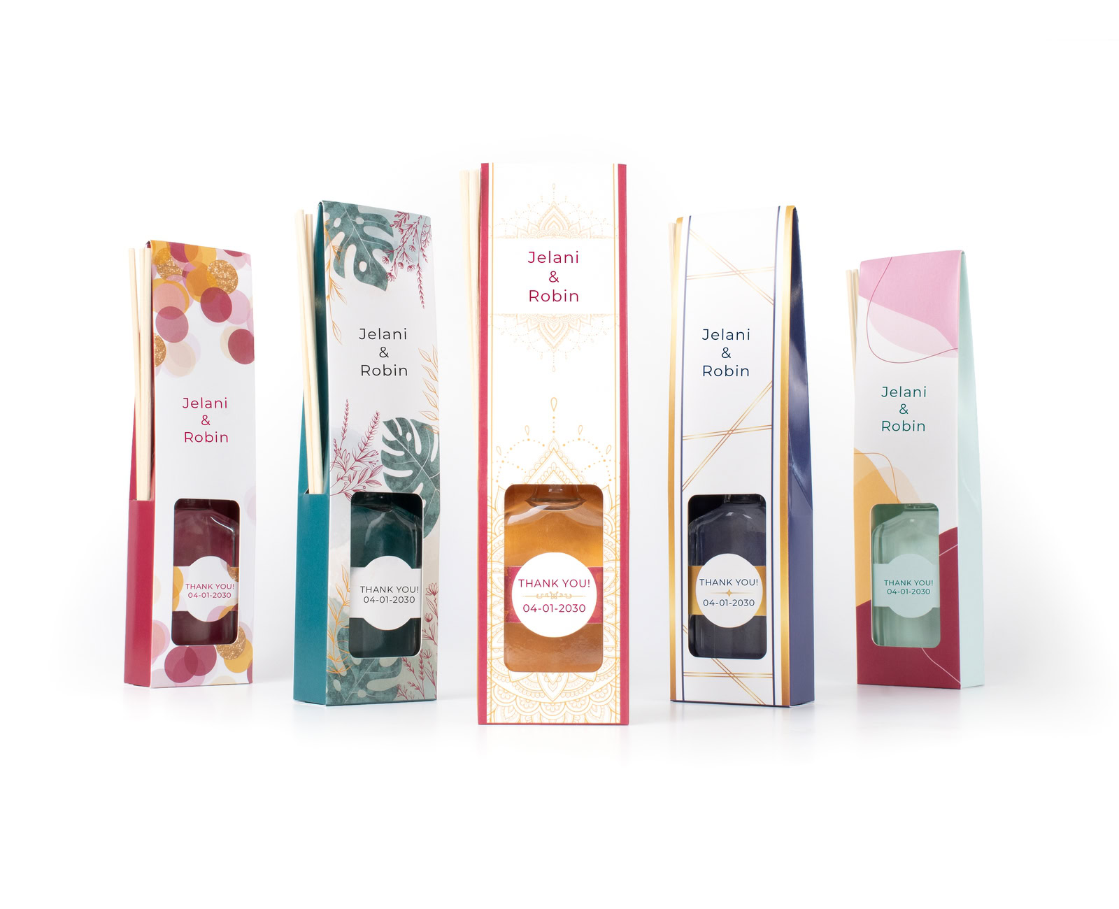 personalised fragrance sticks wedding thank you gifts