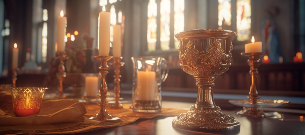 Originele communie bedankjes met een tafel en luxe beker