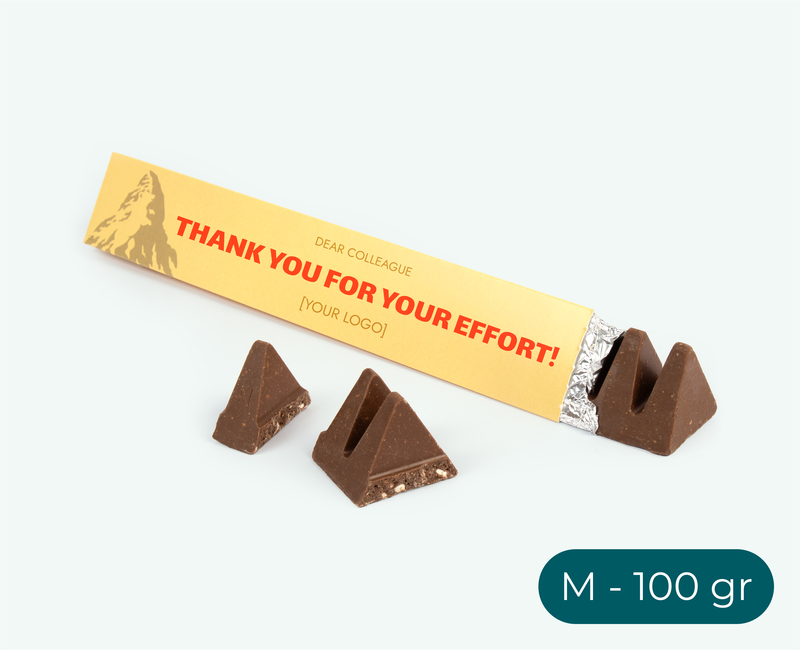 medium gepersonaliseerde Toblerone doosjes bedankjes zakelijk