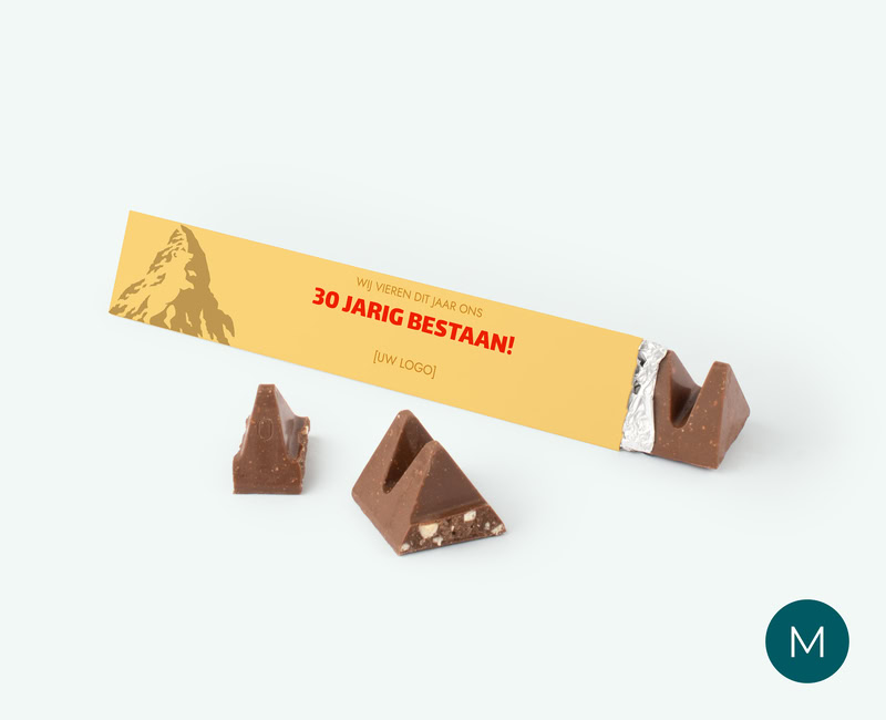 medium gepersonaliseerde Toblerone doosjes bedankjes zakelijk