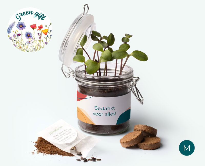 weck jar green medium personalised thank you business