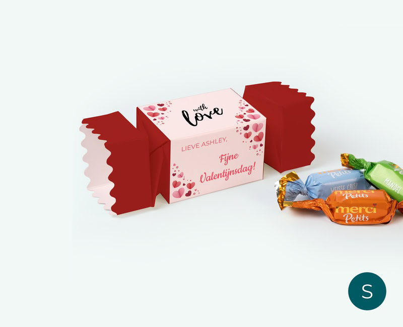 small personalised gift box merci Valentine thanks