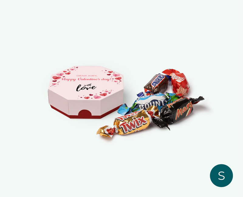small personalised Celebrations box Valentine's Day thank you gifts