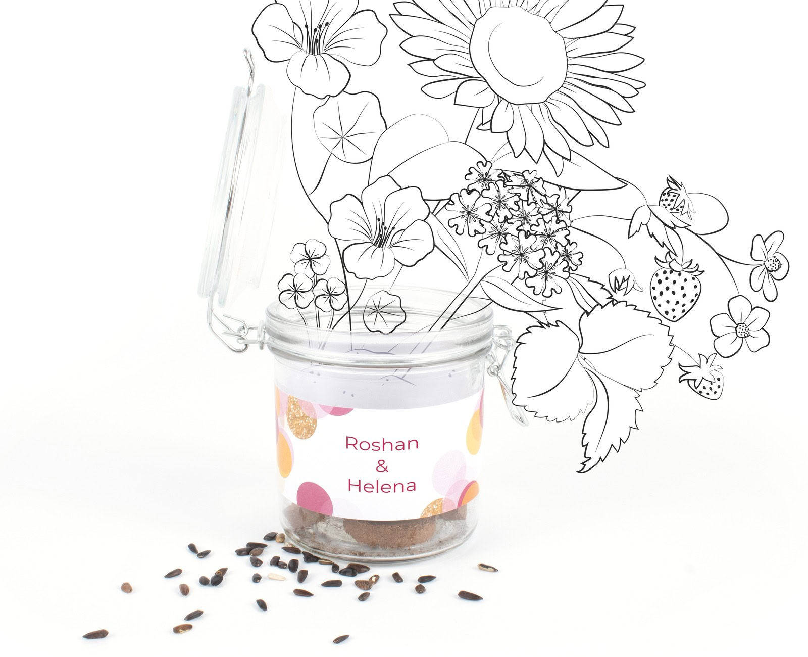 Weck jar green medium sustainable personalised thank you Valentine's Day