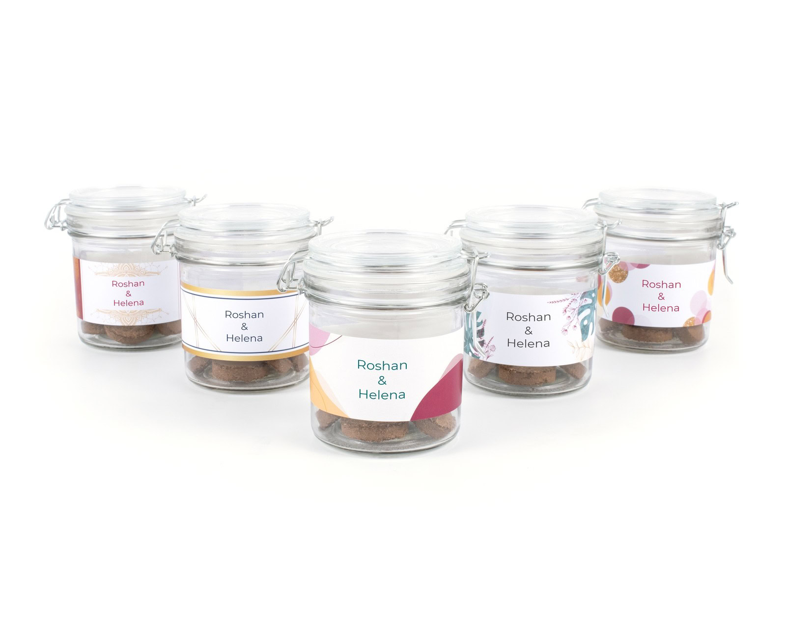 weckpots green medium personalised thank you gifts for Valentine's Day