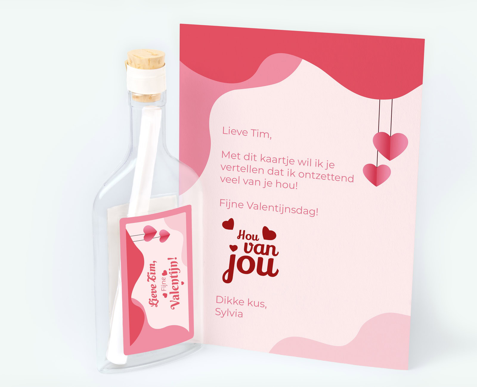 flessenpost valentijnskaart