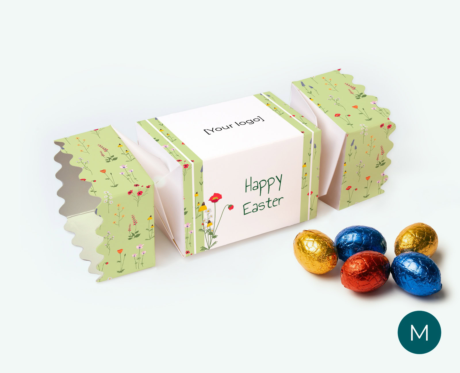 medium personalised gift box as giveaway with logo for Easter