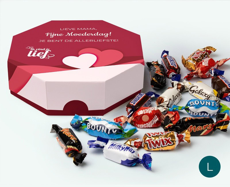 groot gepersonaliseerd celebrations doosje moederdag cadeau