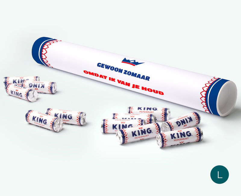 mega mint to be king pepermuntrol met gepersonaliseerd etiket voor zomaar een groot geschenk