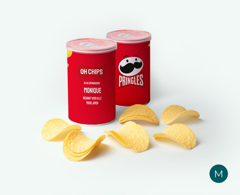 medium personalised Pringles as a casual thank-you gift