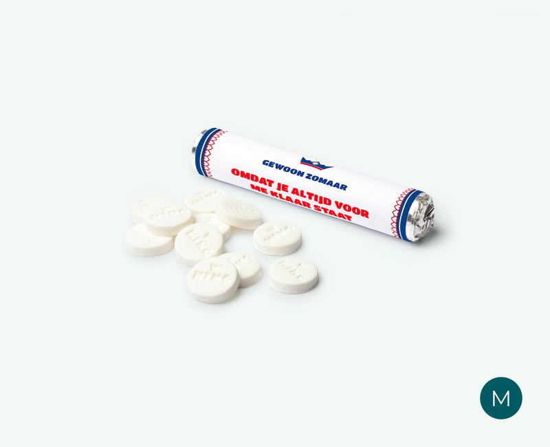 mint to be king pepermuntrol met gepersonaliseerd etiket als zomaar bedankt-cadeau