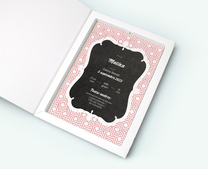 Geboortekaartje met eigen ontwerp