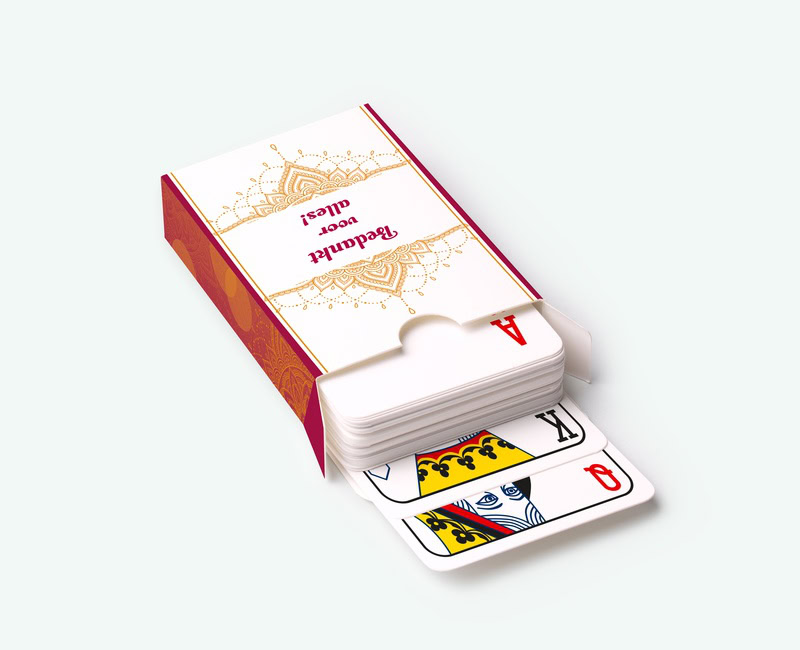 printed playing cards as a thank-you gift