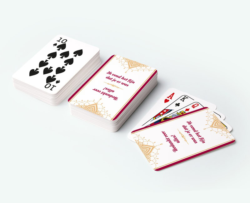 bedrukte speelkaarten gepersonaliseerd voor luxe zomaar cadeau