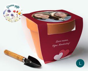 flowerpot with name as a great sustainable Mother's Day gift