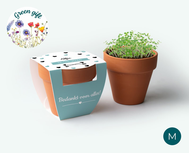 bloempotje met naam medium geboorte