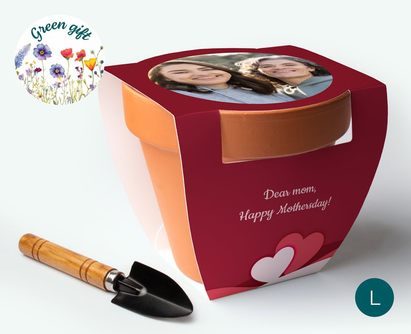 flowerpot with name as a great sustainable Mother's Day gift