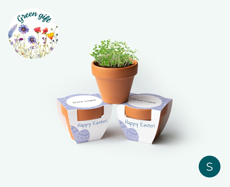 Flower pots as sustainable thank-you gifts for Easter