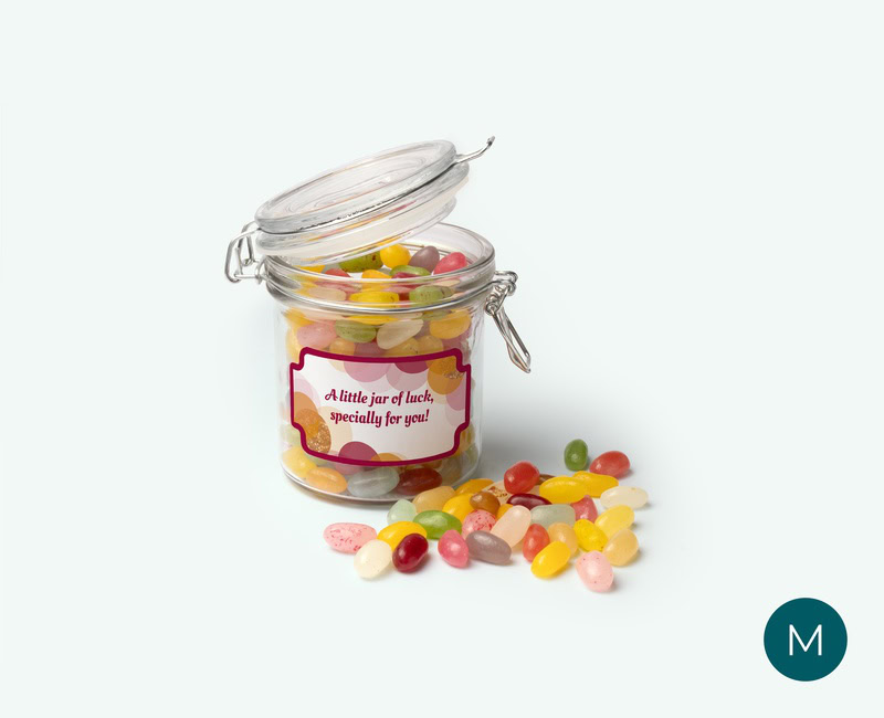 Medium candy jar as a thank-you gift with your own design