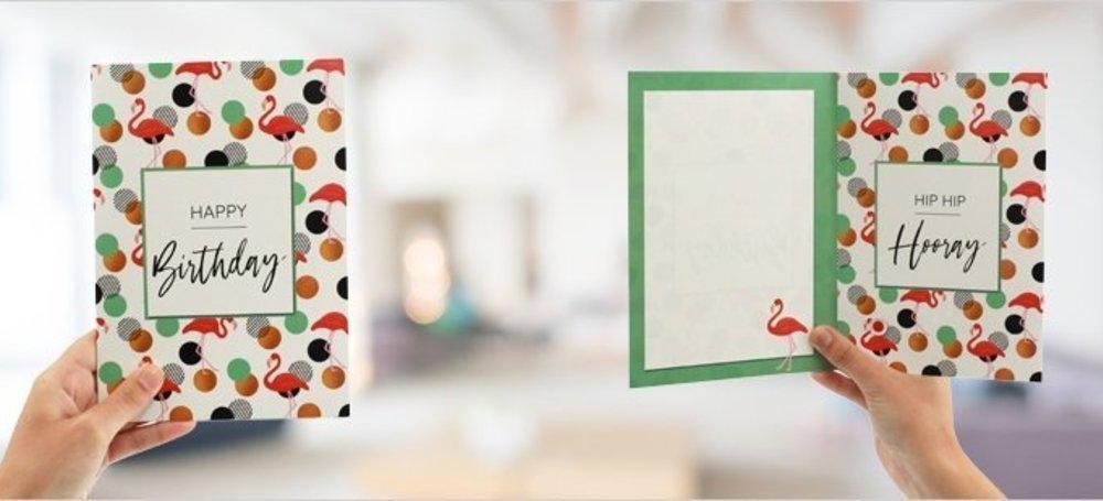 Verjaardagskaart met veel kleuren en happy birthday muziekkaart kaarten met muziek