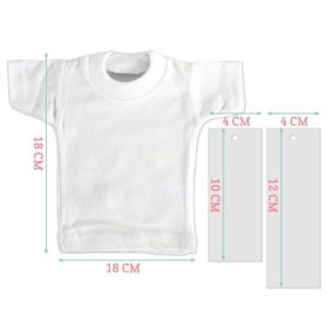 Mini tshirt geboortekaartje maat afbeelding