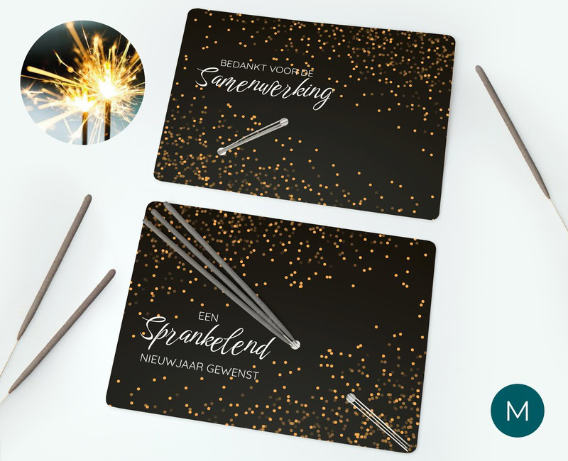 Business star card deployed as a thank-you giveaway