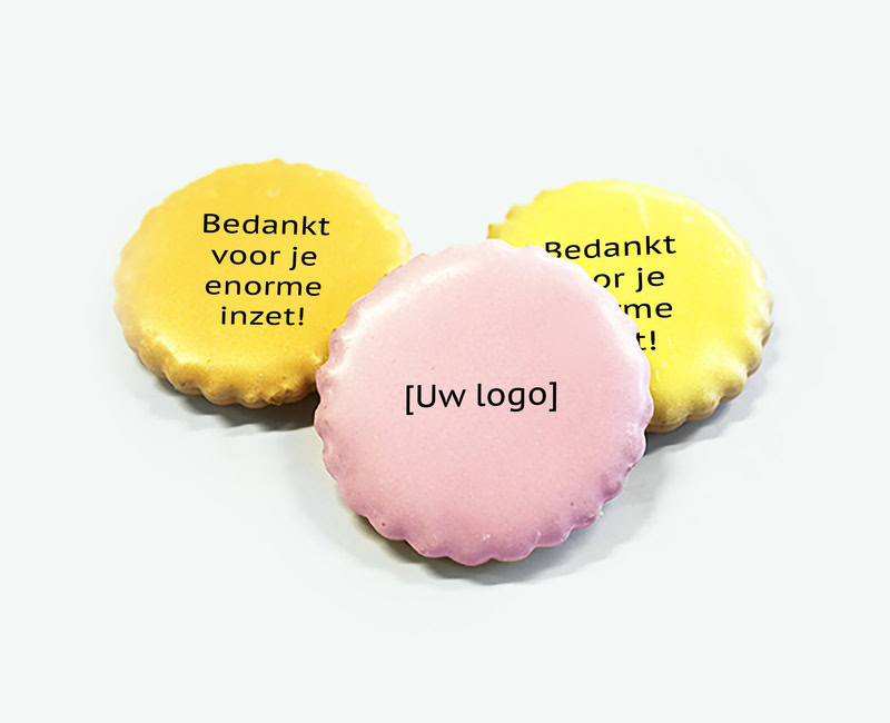 Printed licorice biscuits with your own design as a business thank-you gift