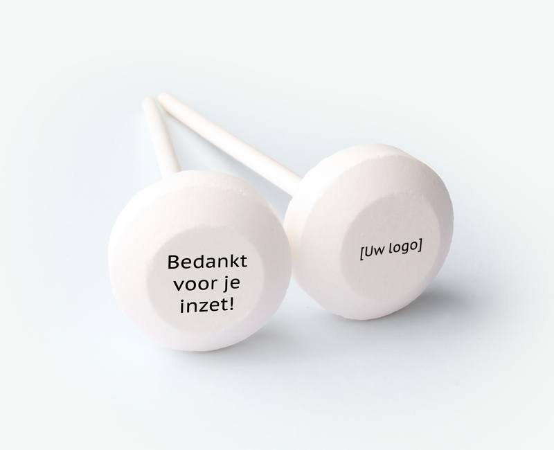 Printed lollipop with logo deployed as a business thank-you gift
