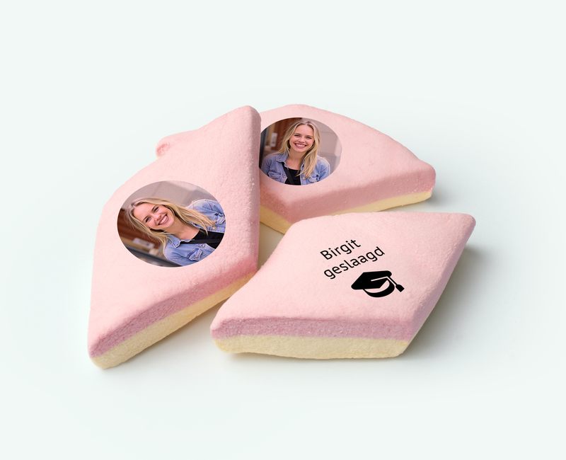 Printed bacon with logo and text as a thank-you gift