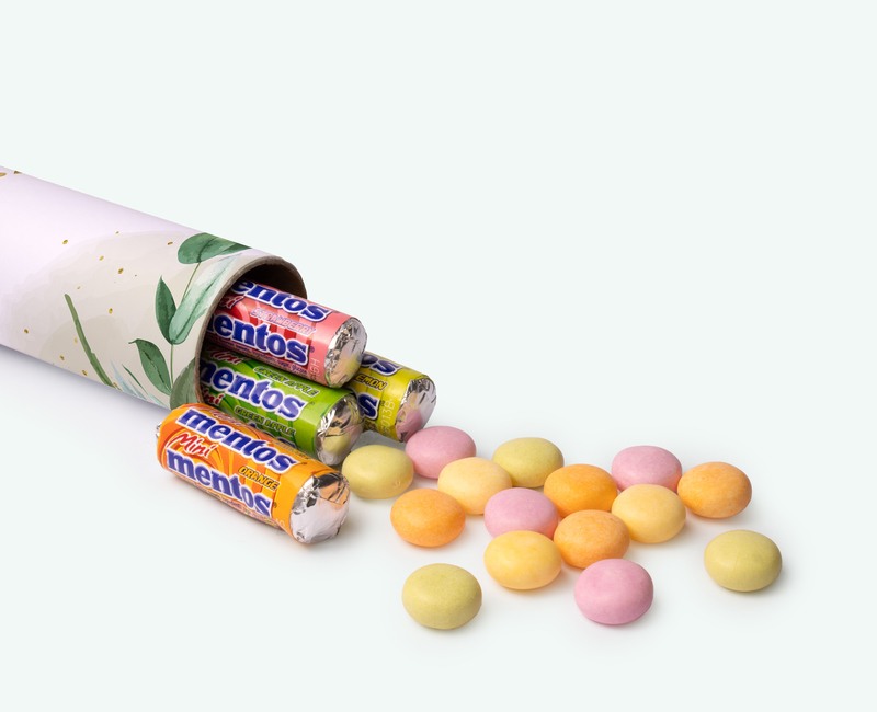 mega mentos with name as an original wedding gift for the guests
