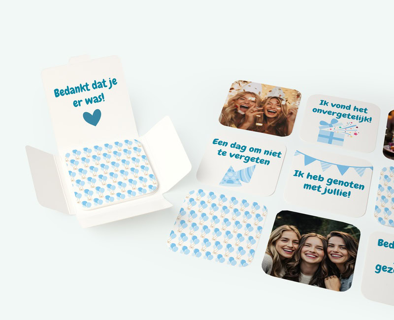 Memory with personalised photo as a birthday thank-you gift