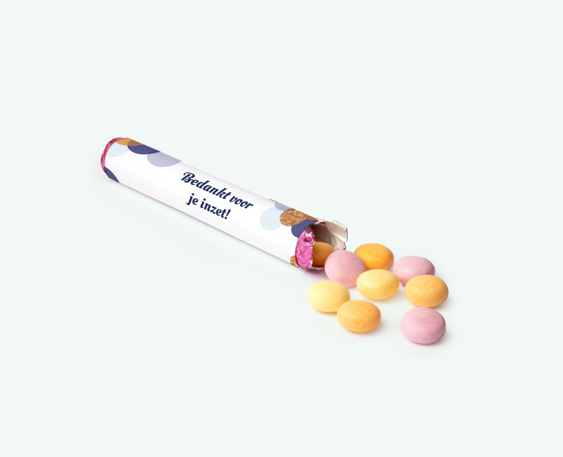 Mentos thank you notes with logo as business gifts