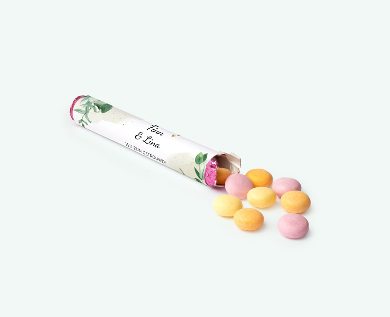 mentos bedankjes met tekst voor de bruiloftsgasten