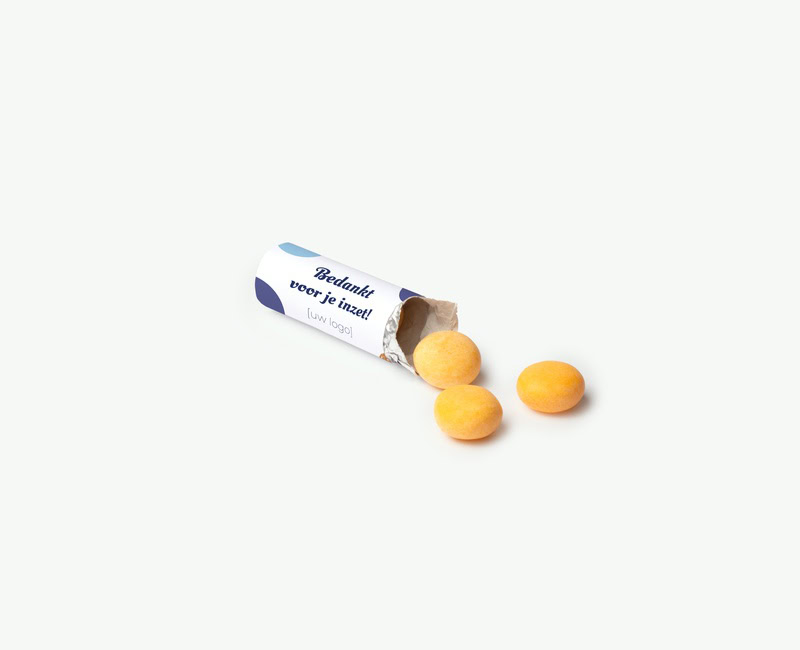 Mini mentos thank you with logo as a business gift