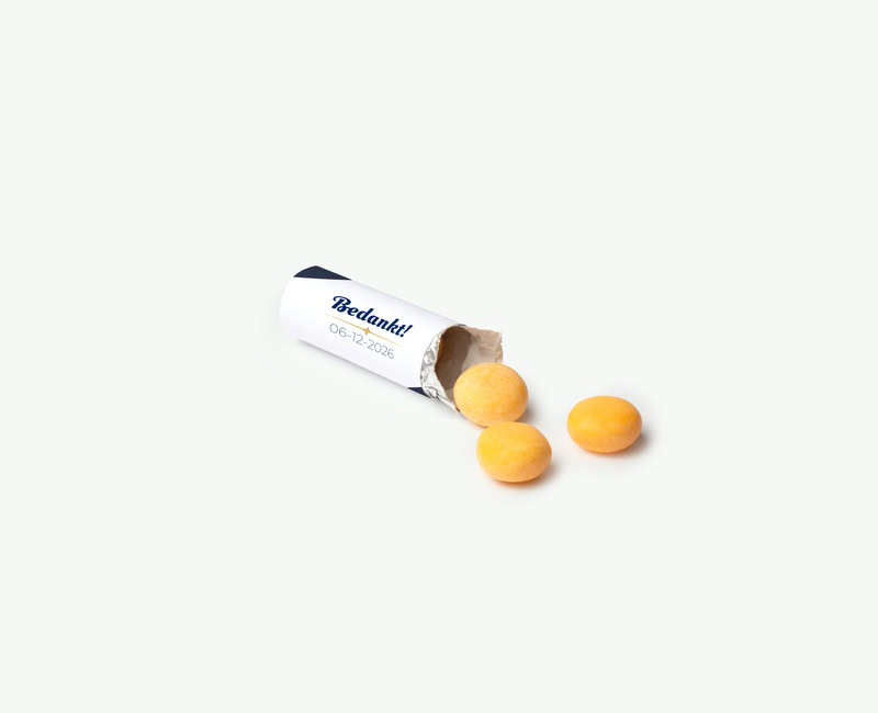 Mini mentos thank you with text and sweets