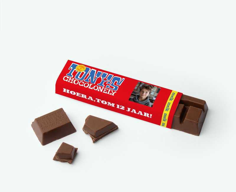 Small printed tony chocolonely as a birthday thank-you gift