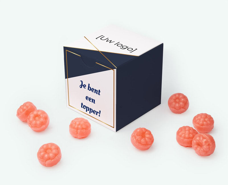 Printed candy box with logo as a thank-you gift