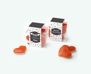 Kleine candy square bedankjes voor een lentefeest