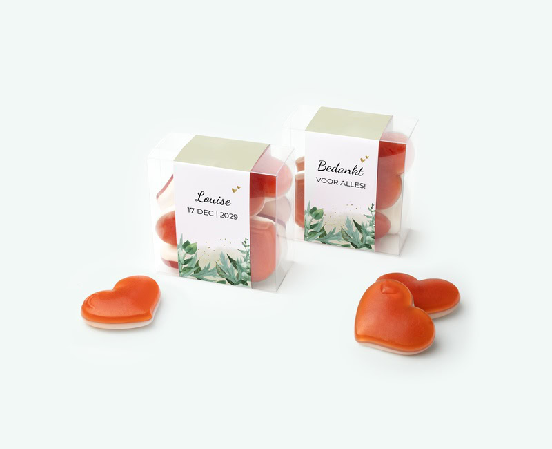 Candy square as small birthday thank-you gifts