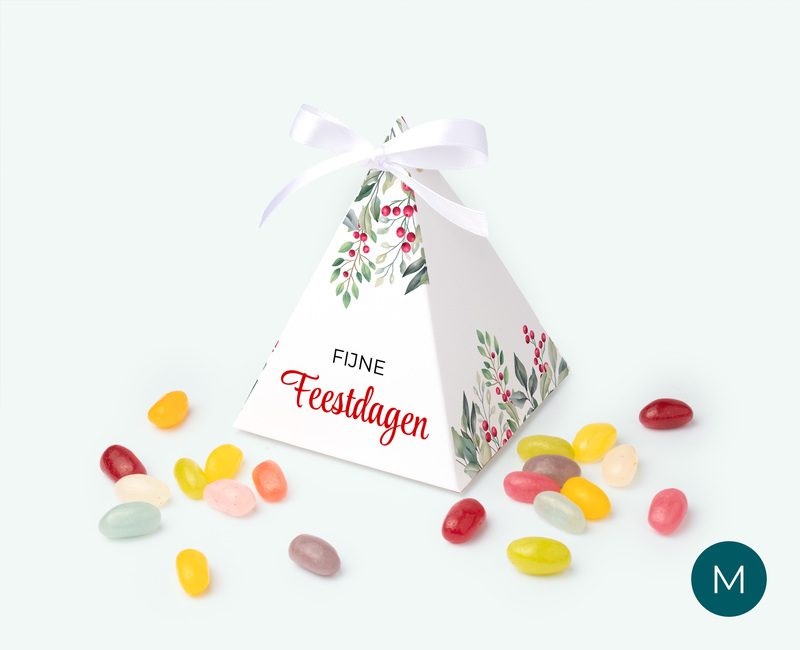 Medium pyramid box with your own design as a thank-you gift for business associates