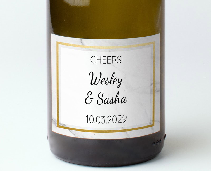 Prosecco cadeau ingezet als bruiloft bedankje met persoonlijk etiket