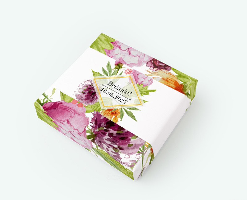 Personalised soap thank yous with your own design and text as a thank you gift