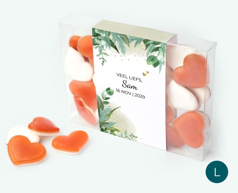 Candy square groot snoep cadeau met eigen ontwerp en tekst